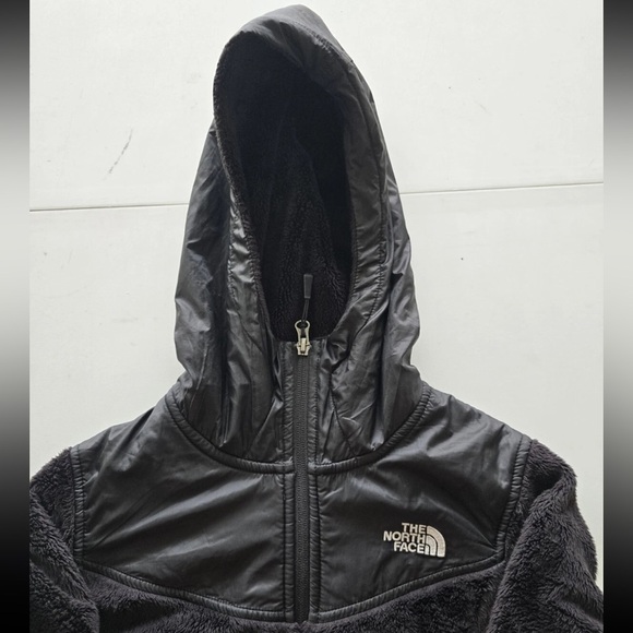 The North Face Fleece Hoodie Jacket Women S Black Full Zip Logo Cozy Excellent - Picture 6 of 14